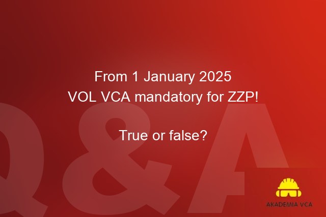 VOL-VCA mandatory for ZZP!